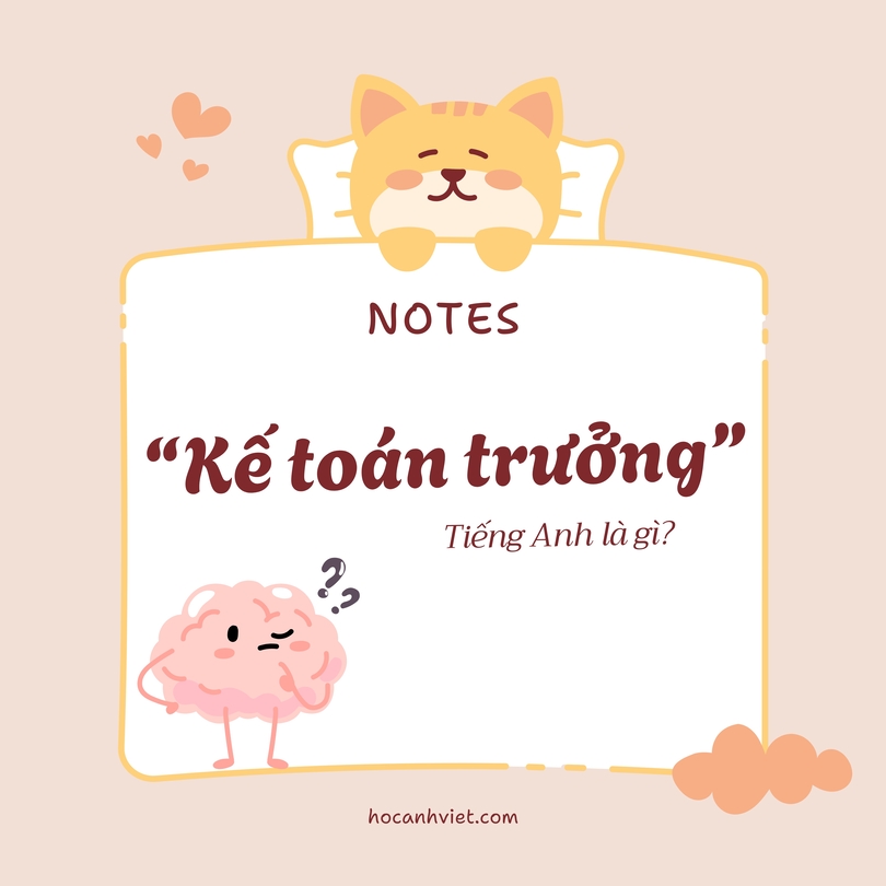 Kế toán trưởng tiếng Anh là gì?