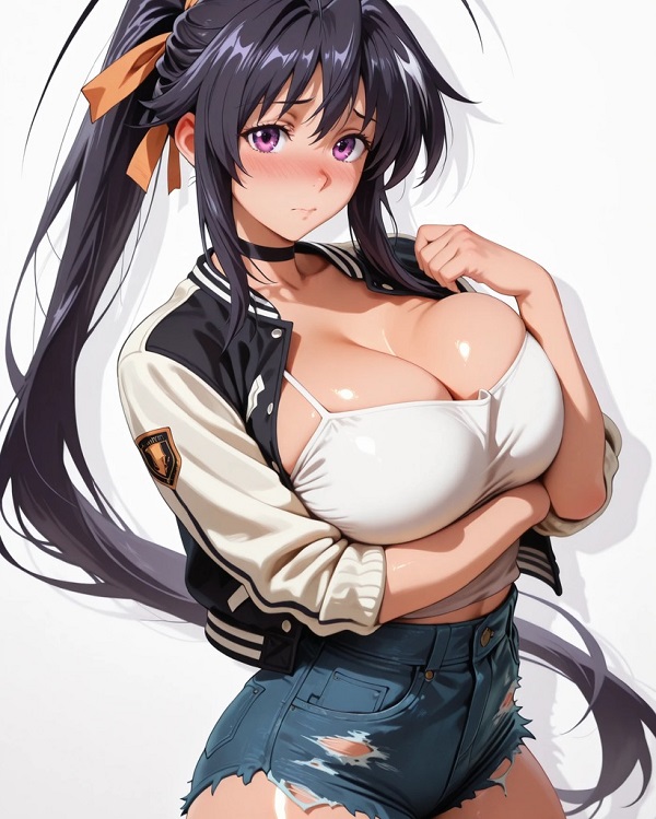 Gái anime mlem tạo dáng tự nhiên