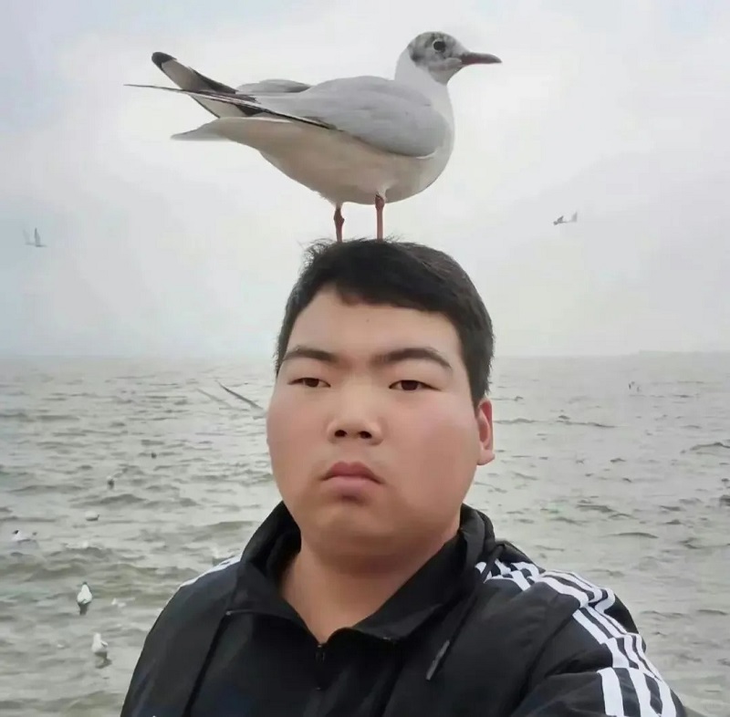  trai xấu ngồi ngoài trời, phong cách giản dị.