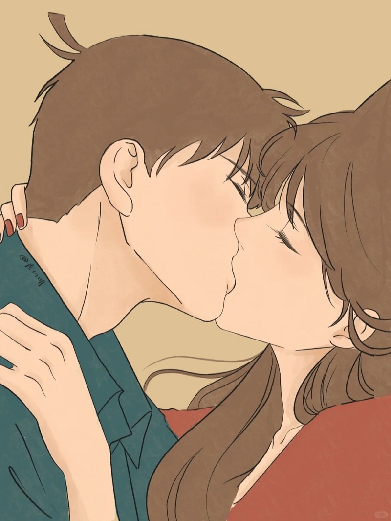 Khoảnh khắc thân mật cạnh vách gỗ ấm áp