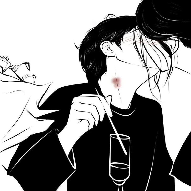 Hai người ôm sát và hôn nhau đầy cảm xúc