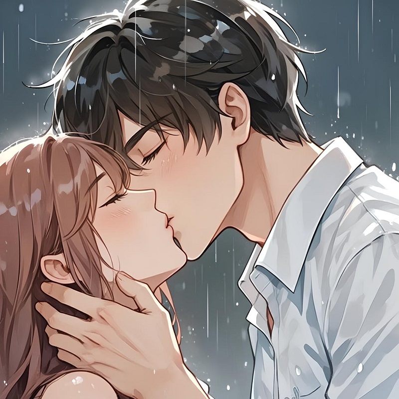 Khoảnh khắc chạm trán đầy tình cảm giữa cặp đôi.