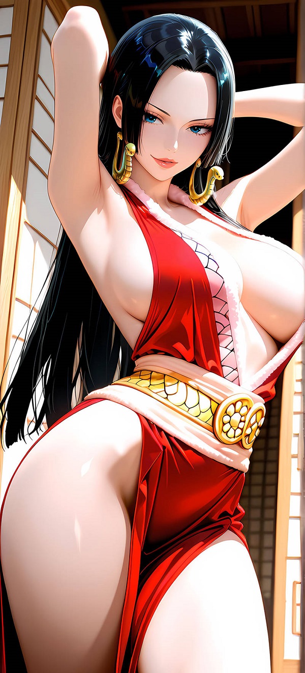 Boa Hancock sexy trong trang phục đỏ quyến rũ