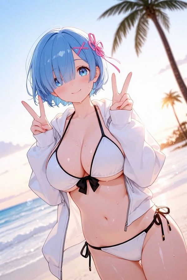 gái xinh mặc bikini anime 2