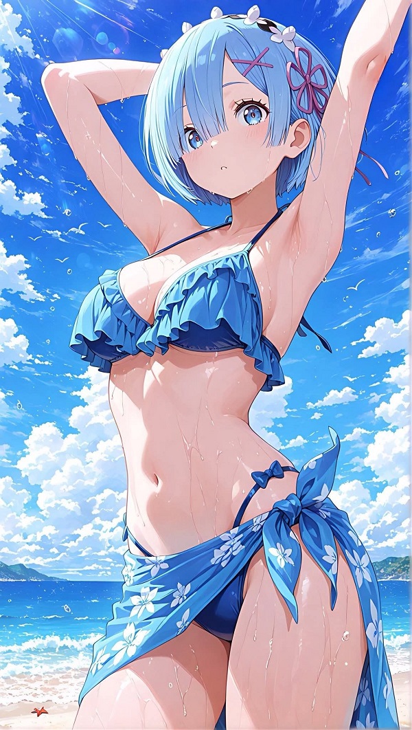 gái xinh mặc bikini anime 3