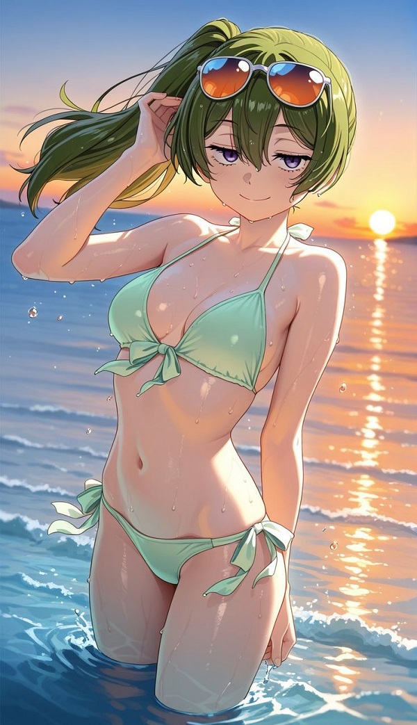 gái xinh mặc bikini anime 8