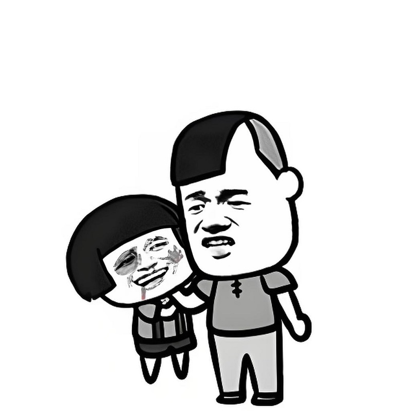 Nhân vật hoạt hình bóp cổ bạn thân theo phong cách hài hước.