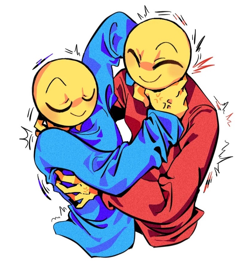 Meme ôm nhau bóp cổ kiểu bạn thân đánh nhau vì đồ ăn.