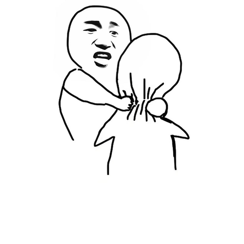 Hình vẽ đơn giản bóp cổ nhẹ nhàng kiểu cà khịa bạn thân.