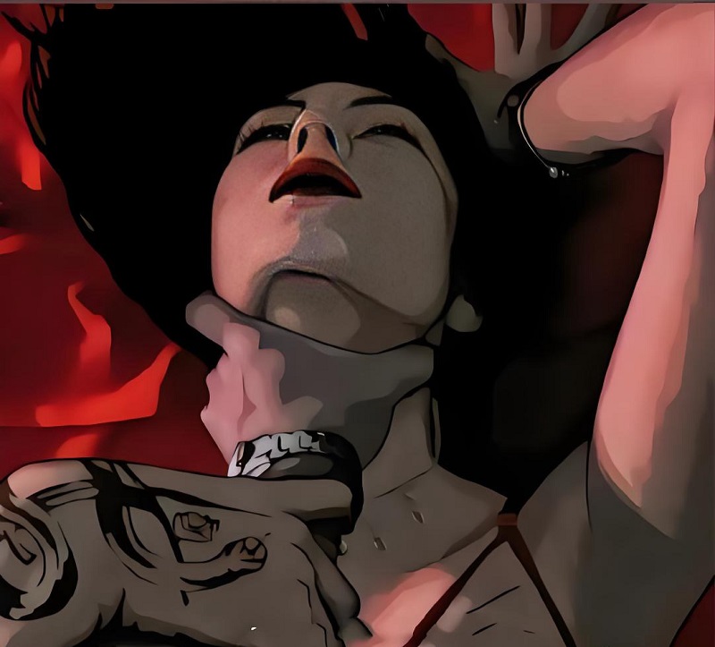 Người phụ nữ diễn sâu cảnh bị bóp cổ cực drama.