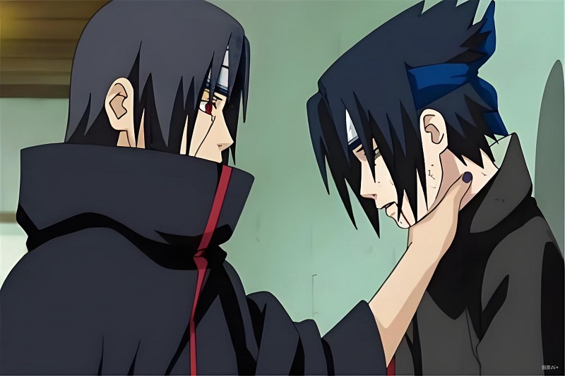 Hai người đàn ông anime bóp cổ nhau theo phong cách lãng mạn nhưng gắt.