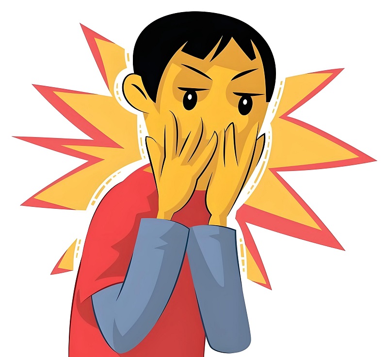 Anh chàng giơ tay hét lớn kiểu bị gọi tên khi chưa sẵn sàng.