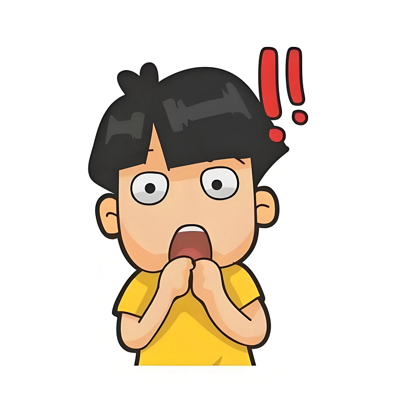 Cậu bé hoạt hình giật mình bật đứng như bị réo nợ.