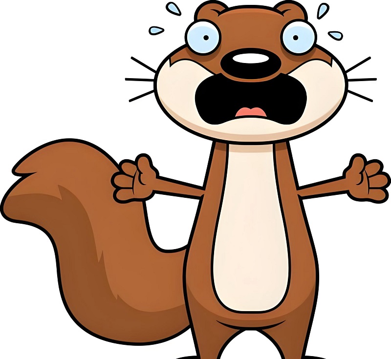 Thú hoạt hình gào khóc vì quá sốc, hai tay vung loạn xạ.