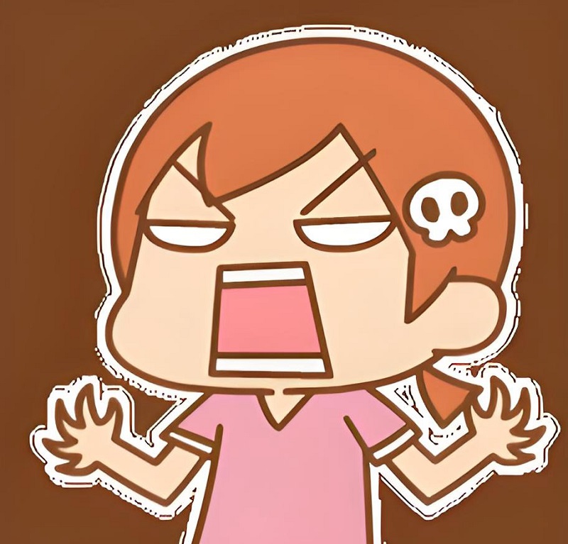 Nhân vật hoạt hình trợn mắt vì quá sốc, mặt như muốn xỉu.