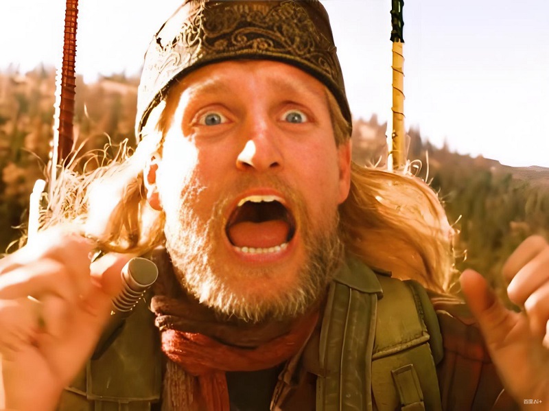 Người đàn ông hoảng hốt ngoài trời, kiểu “ủa sao mưa đến nhanh vậy”.