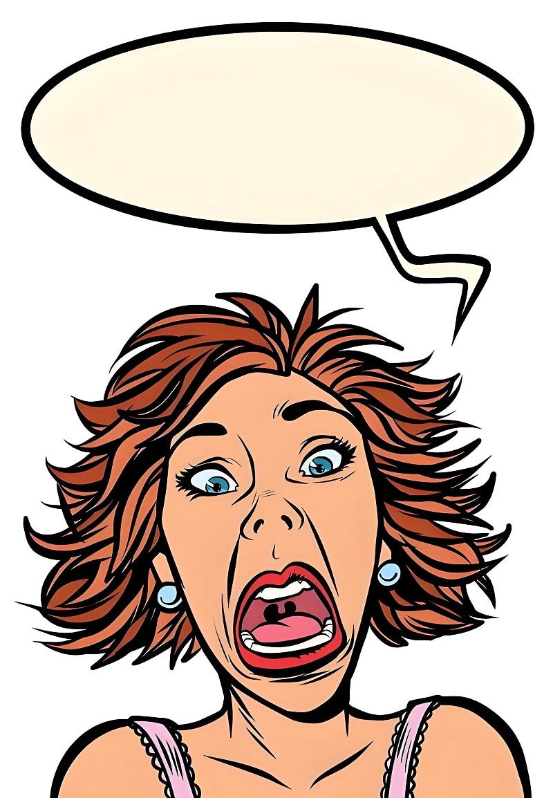 Người râu xù la hét đầy kịch tính như vừa thấy hóa đơn điện nước