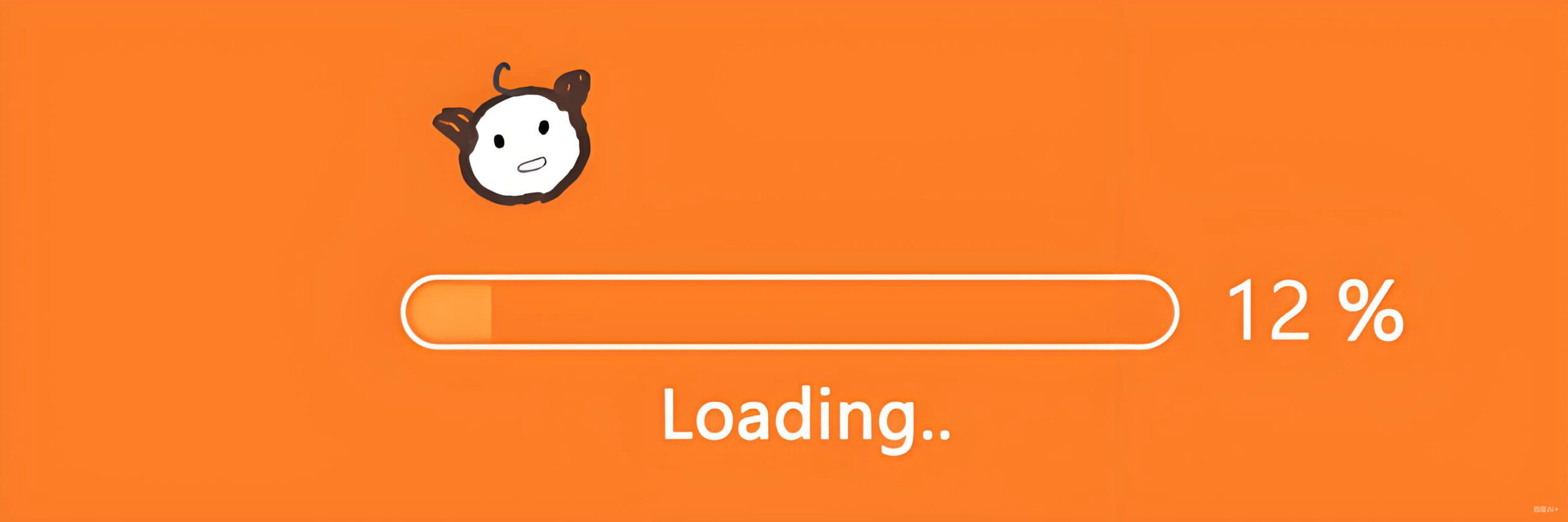 Cô bé dễ thương đội mũ tai thỏ đang đứng chờ màn hình loading.