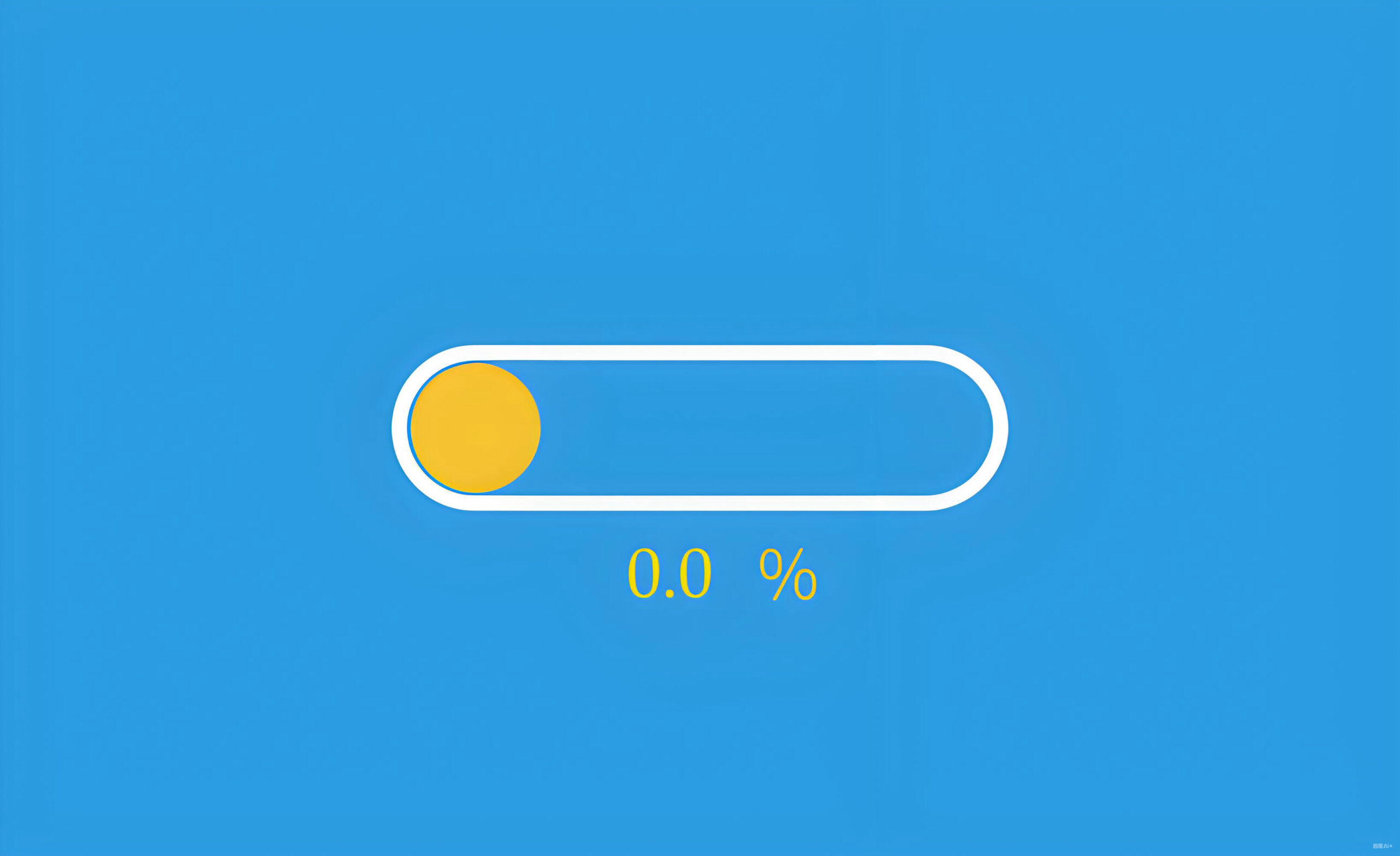 Thanh loading tròn xoay chậm trên nền xanh nước biển.