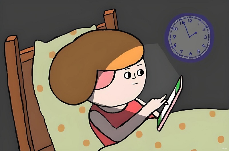 Cô gái nằm giường tưởng ngủ ngon nhưng lại bật dậy mất ngủ.