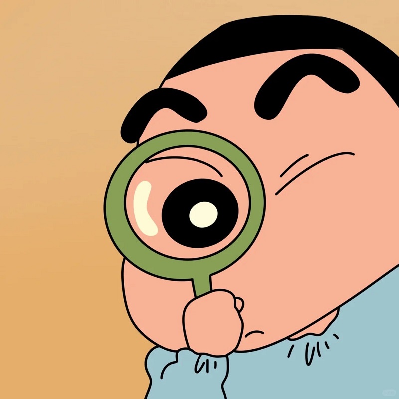 Nhân vật hoạt hình trợn tròn mắt nghi ngờ cực mạnh.