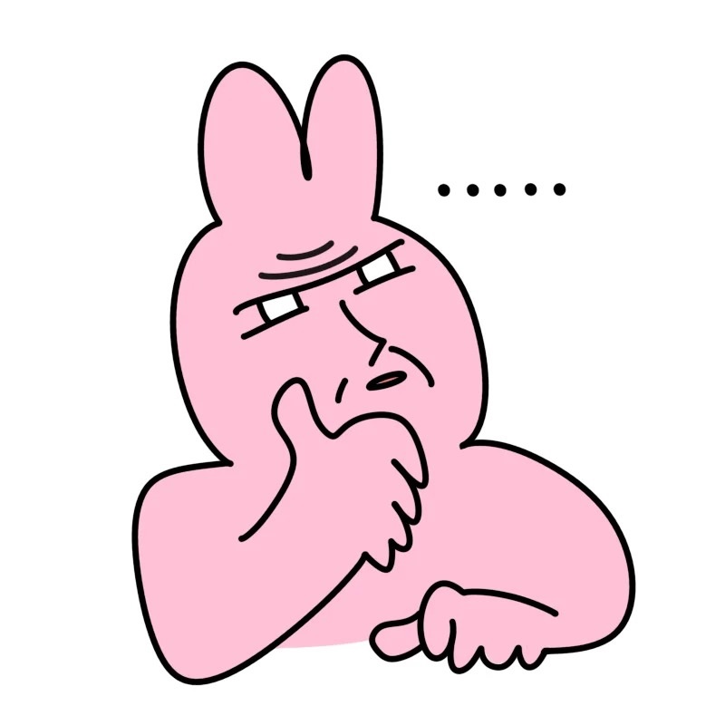 Thỏ hồng đứng khoanh tay nhìn kiểu “rồi sao nữa?”.