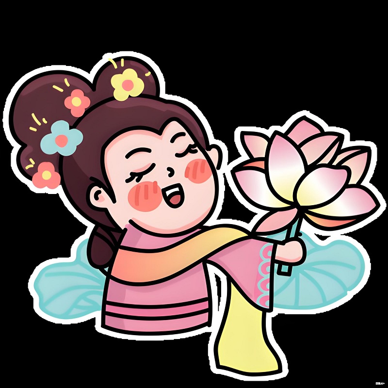 Cô nàng mặc đồ cổ trang cầm hoa, vibe “tặng chàng chút duyên”.