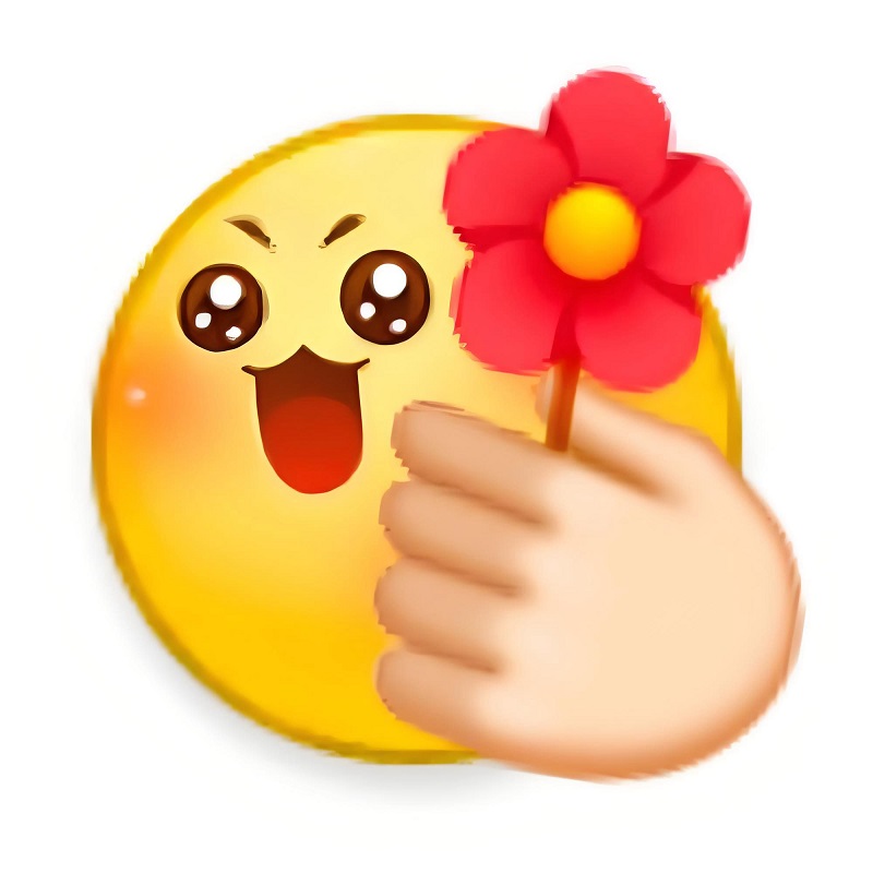 Hình bàn tay tặng hoa kèm nụ cười ranh mãnh, vibe “hoa có độc nhưng anh không”.