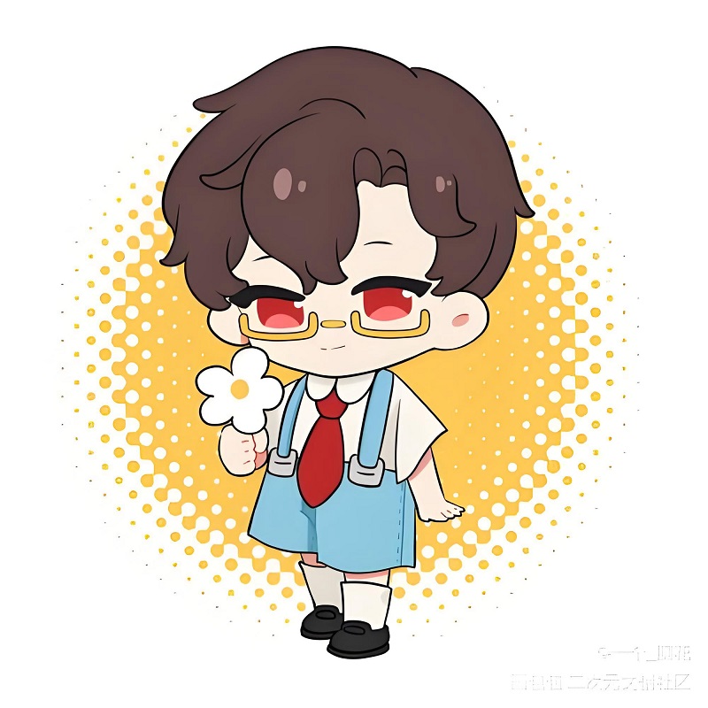 Chàng trai hoạt hình cầm hoa xanh, phong cách thư sinh chuẩn soái ca mạng xã hội.