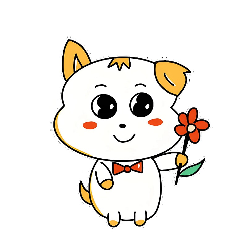 Mèo vàng cười cầm hoa, nhìn phát muốn comment “a đáng yêu quá trời”.