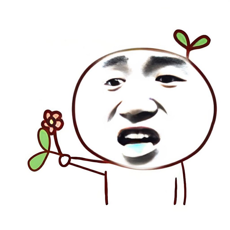 Hai nhân vật stickman tặng hoa nhau, vibe tình bạn đáng ngờ.