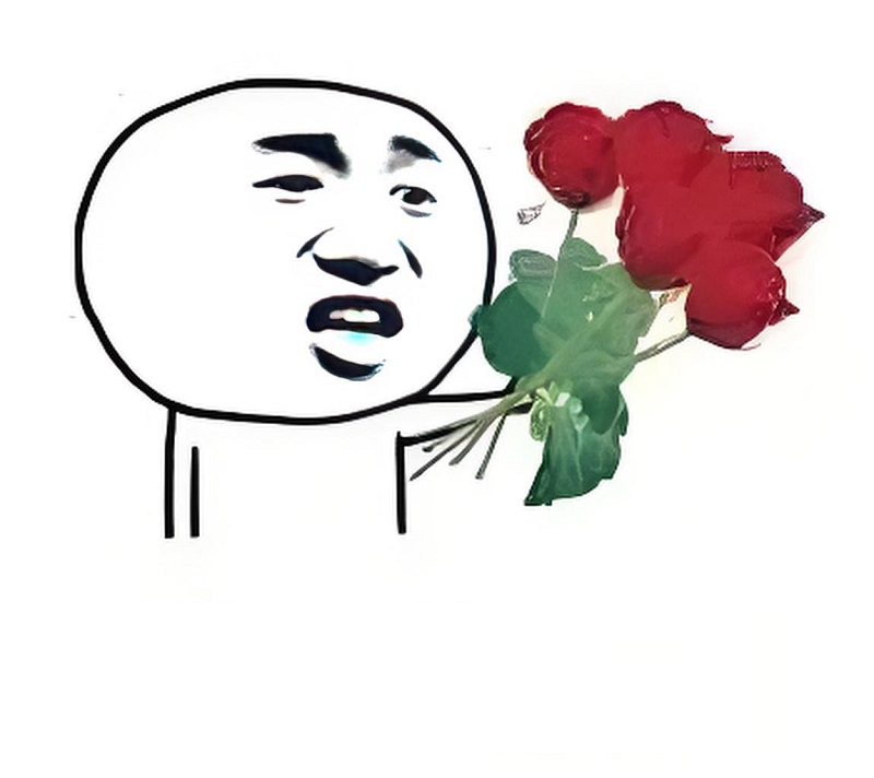 Nhân vật stickman tặng hoa nhau