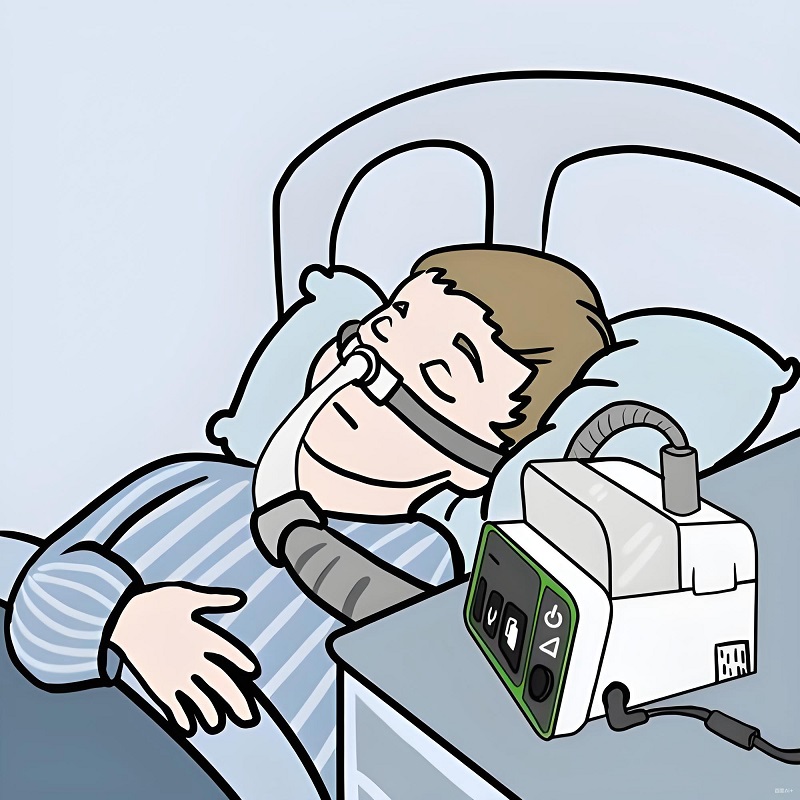 Nhân vật hoạt hình đeo mặt nạ oxy, kiểu “không chịu nổi nữa rồi trời ơi”.