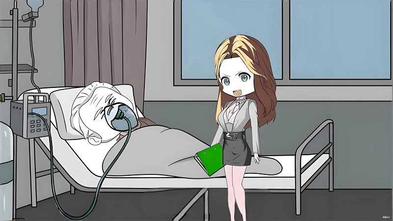 Cô gái thở oxy mà vẫn giữ thần thái, kiểu “sống đẹp dù mệt”.