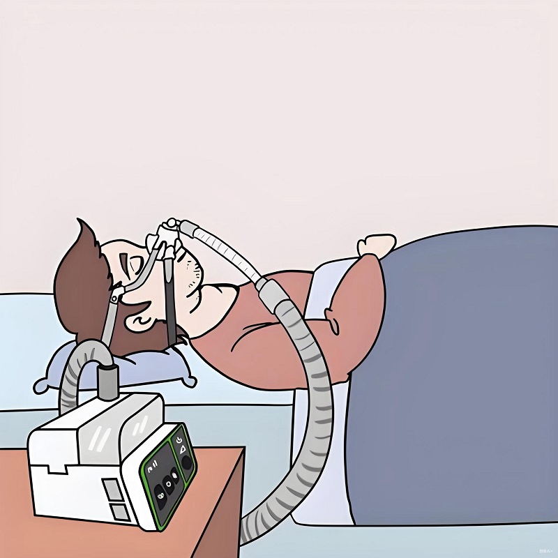 Người đang thở oxy, caption auto “đừng làm tôi stress thêm nữa”.